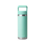 YETI Rambler 18 oz. Water Bottle with Color-Matched Straw Cap Green, Seafoam