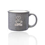 13 oz Ceramic Camp Mug - Dark Colors Gray