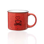 13 oz Ceramic Camp Mug - Dark Colors Red