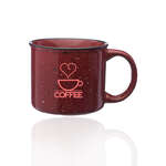 13 oz Ceramic Camp Mug - Dark Colors Maroon