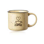 13 oz Ceramic Camp Mug - Dark Colors Almond