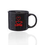 13 oz Ceramic Camp Mug - Dark Colors Black