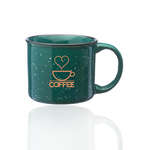 13 oz Ceramic Camp Mug - Dark Colors Green