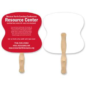 Paper Hand Fans - Hourglass Hand Fan - 8 x 8