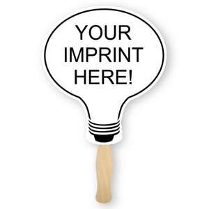 Custom Promotional Light Bulb Shaped Hand Fan