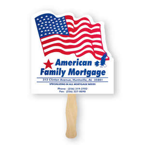 - Flag Shaped Thrifty Hand Fan