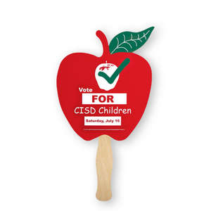 Paper Hand Fans - Apple Shaped Thrifty Hand Fan