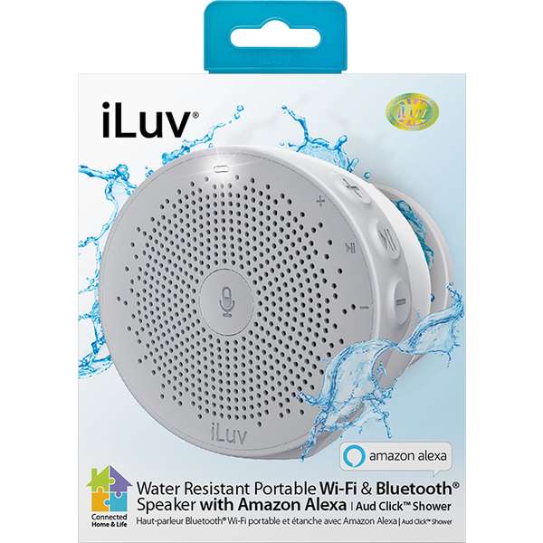 iLuv AlexaEnabled Shower Speaker, Customization Options