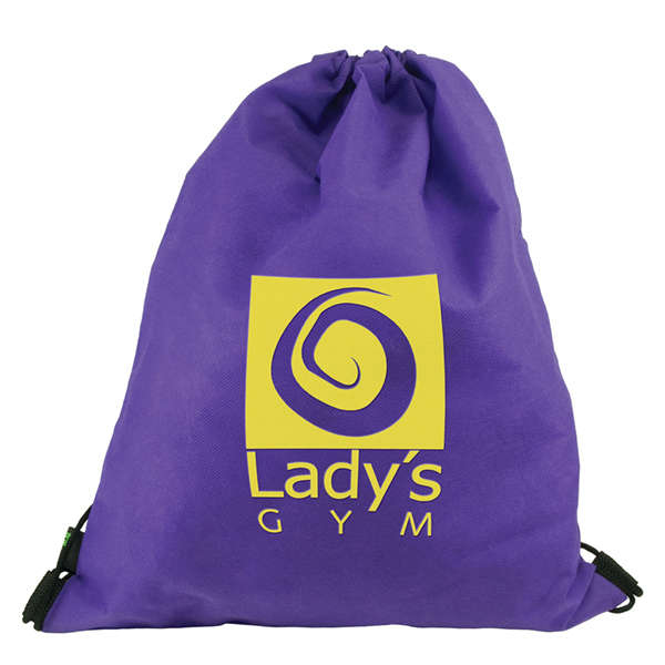 purple drawstring backpack