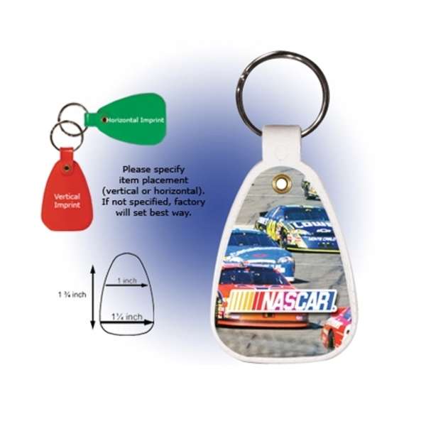 Full Color Saddle Key Tag, Customization Options Deluxe