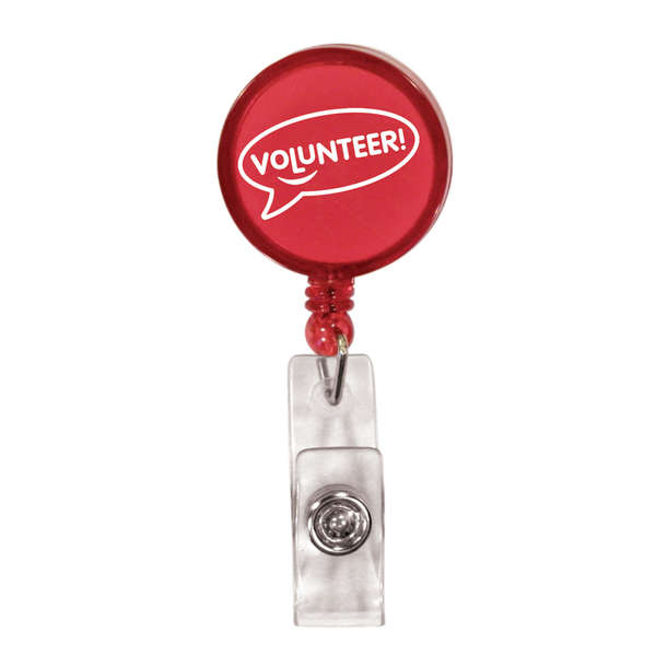 Round Retractable Badge Holder with Alligator Clip Deluxe
