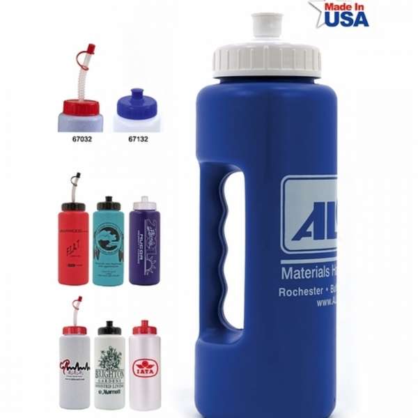 Order Custom Grip Bottle with Push 'n' Pull Cap - 32 oz.