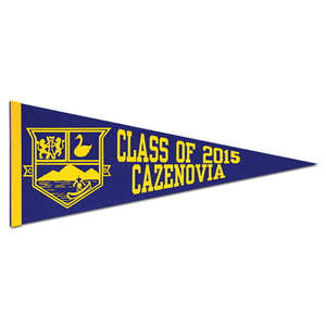 School and Spirit - 5 x 12 Colored Felt Pennant With 1 Sewn Strip