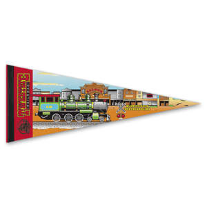 School and Spirit - Premium Felt Pennant - 12 x 30