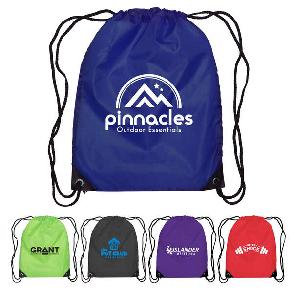 Broadway Drawstring Backpack 210D Polyester Deluxe