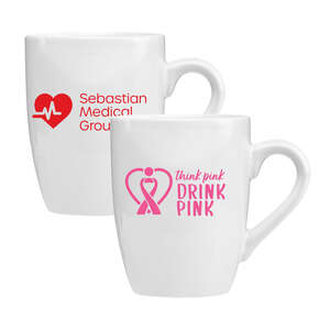 Bistro Mugs - 14 oz Ceramic Bistro Mug - White