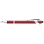 Burgundy Ellipse Softy Aluminum Pen w/ Stylus + Anti-Fraud Ink - Laser Burgundy