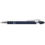 Black Ellipse Softy Aluminum Pen w/ Stylus + Anti-Fraud Ink - Laser Black