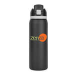 Two-Toned ClipSip 27oz. Stainless Steel Straw Bottle Black