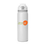 Two-Toned ClipSip 27oz. Stainless Steel Straw Bottle White