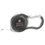 Smoke 6 Ft. Silver Carabiner Tape Measure Smoke