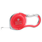 Red 6 Ft. Silver Carabiner Tape Measure Red
