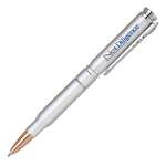 Custom Bullet Shape Pen - Satin Silver