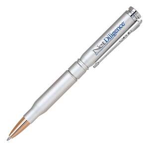 Imprinted  - Bullet Shape Pen - Satin Silver
