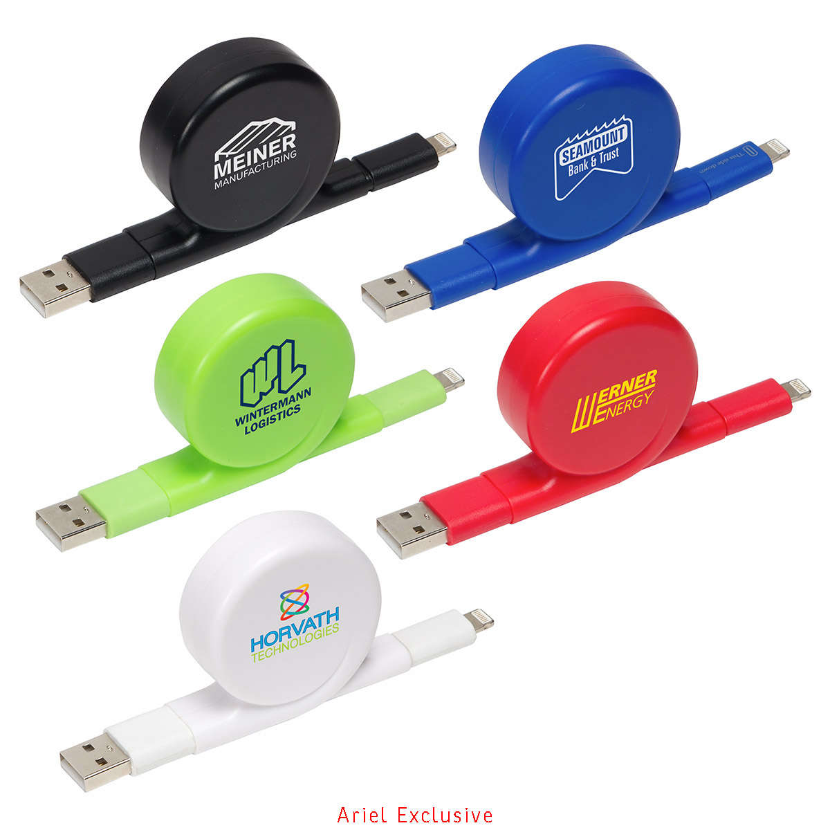 AllInOne Retractable Charging Cable, Customization Options Deluxe