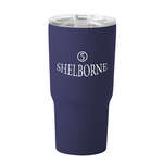 20oz Soft Touch Stainless Steel Vacuum Tumbler with Lid Blue, Navy
