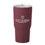 20oz Soft Touch Stainless Steel Vacuum Tumbler with Lid Burgundy