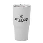 20oz Soft Touch Stainless Steel Vacuum Tumbler with Lid White