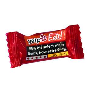Promotional  - 4 Color Process Wrapped Peppermint Starlight Mints
