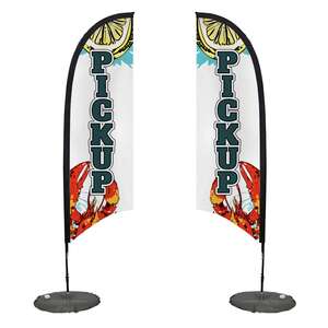 - 7' Razor Sail Sign Kit Double-Sided with Scissor Base