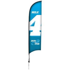 Custom Promotional 13' Premium Razor Sail Single-Sided Sign Kit w/Ground Spike