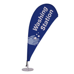- Micro Teardrop Washing Station Sail Sign Kit (Single-Sided)