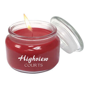 Custom Promotional 8 oz. Aromatherapy Wax Candle Glass Patio Jar