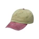 Optimum Pigment-Dyed Dad Hat Khaki/Burgundy