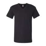 Canvas Unisex 4.2 oz V-Neck Jersey T-Shirt - Dark/Light Black, Vintage