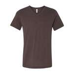 Bella + Canvas Unisex Triblend Short-Sleeve V-Neck T-Shirt Brown, Triblend