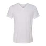 Bella + Canvas Unisex Triblend Short-Sleeve V-Neck T-Shirt White, Solid Blend