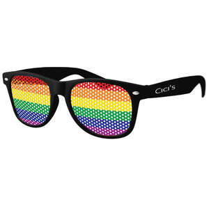 Sunglasses - Retro Style Full Color Sunglasses with Arm Imprint