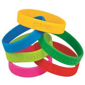 Rubber Bracelets - 1/2 Debossed Awareness Bracelet Priority Service