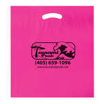 Pink 20" x 22" x 4" Reinforced Die Cut Bag Pink