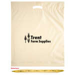 18" x 22" x 3" Oxo Reusable Fold-Over Reinforced Die Cut Bag Ivory