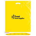 18" x 22" x 3" Oxo Reusable Fold-Over Reinforced Die Cut Bag Yellow (PMS-Yellow C)