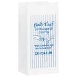 White Kraft 8# SOS Grocery Bag White