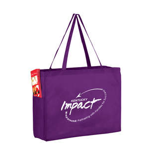 Bags - Non Woven over the Shoulder Tote Bag with Side Pockets