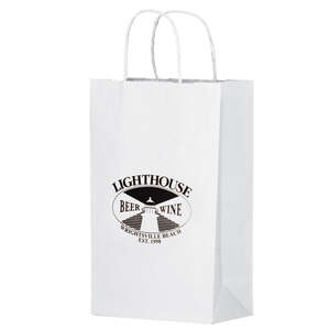 Bags - White Kraft Twisted Paper Handle Shopper - 10 W x 5 x 13 H