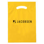 9" x 13" Fold Over Reinforced Die Cut Bag Yellow (PMS-Yellow C)